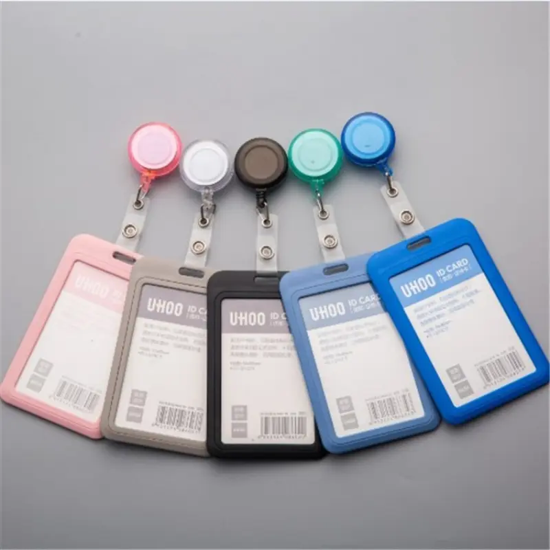 Student Retractable Badge Reel ID Card Holder Cover Case Fashion Doctor Nurse Badge Lanyards Card Holders Set for Women Men