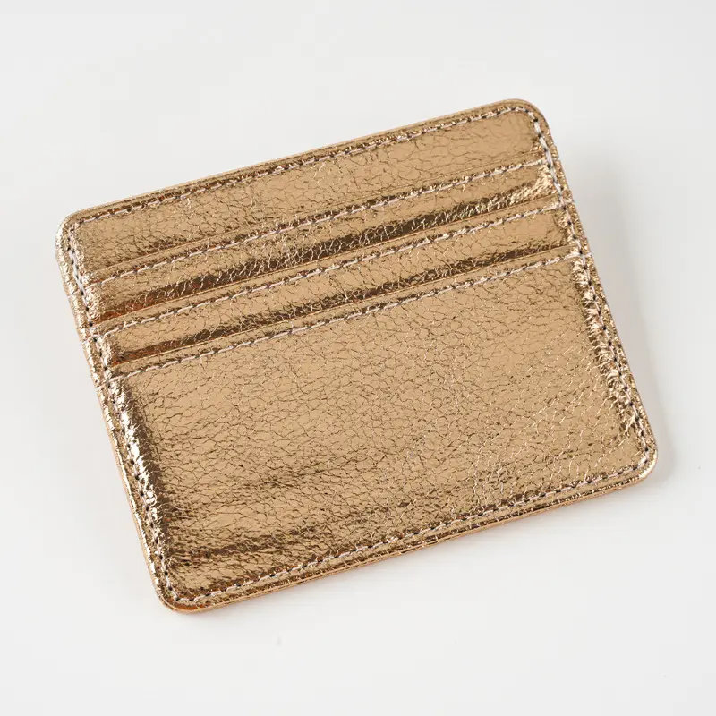 Ultra-thin Leather Mini Wallet Slim Bank Credit Card Holder Men's Business Small ID Case For Women Purse 4 Slots Cardholder