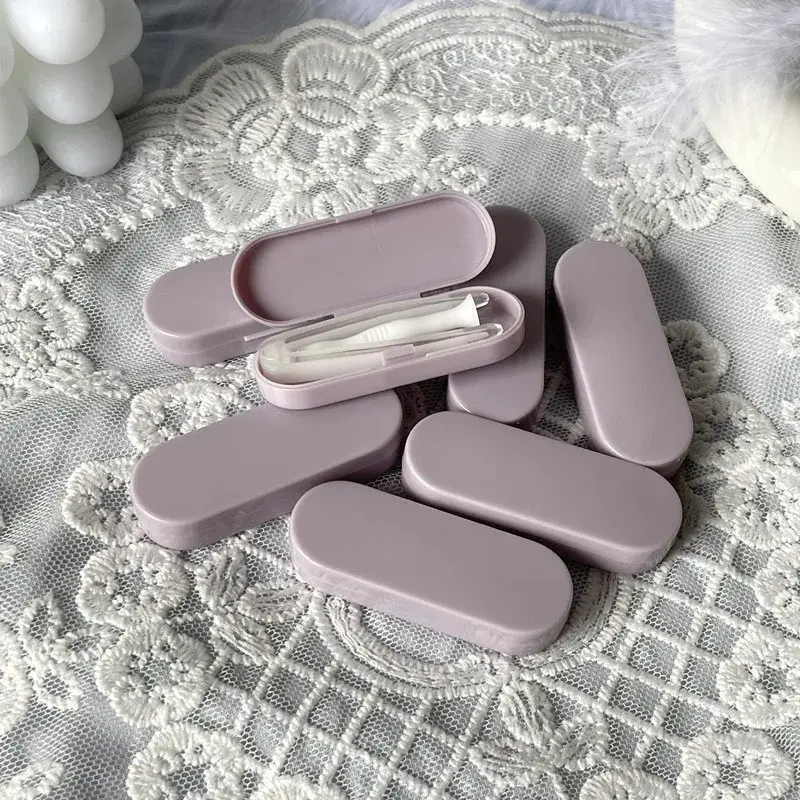 Candy Color Contact Lens Case Kit Portable Eye Care Tool Set for Men and Women with Tweezers and Suction Stick