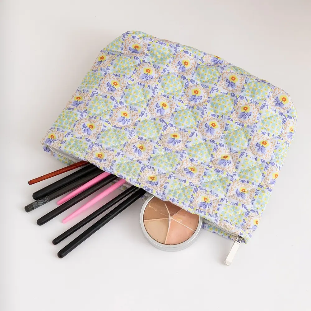 Cute Korean Makeup Bag Women Zipper Cosmetic Organizer Female Cloth Handbag Large Capacity Portable Toiletry Case for Girls