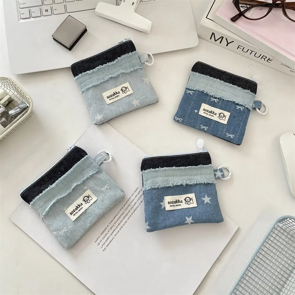 Cute Star Travel Small Cosmetic Lipstick Earphone Key Storage Bag Purse Women Makeup Handbags Wallet Pouch Bags Organizer