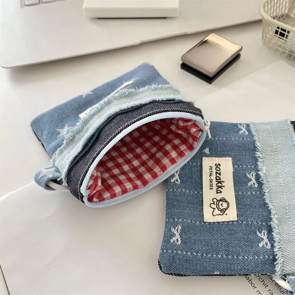 Cute Star Travel Small Cosmetic Lipstick Earphone Key Storage Bag Purse Women Makeup Handbags Wallet Pouch Bags Organizer