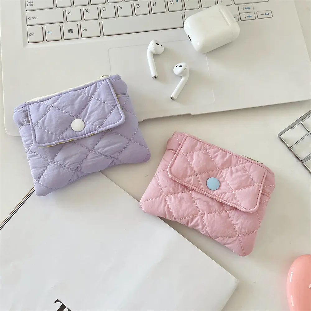 Cute Mini Coin Purse Simple Zipper Kid Storage Pouch Money Pocket Solid Color Coin Key Bag Women Men Cute Wallet