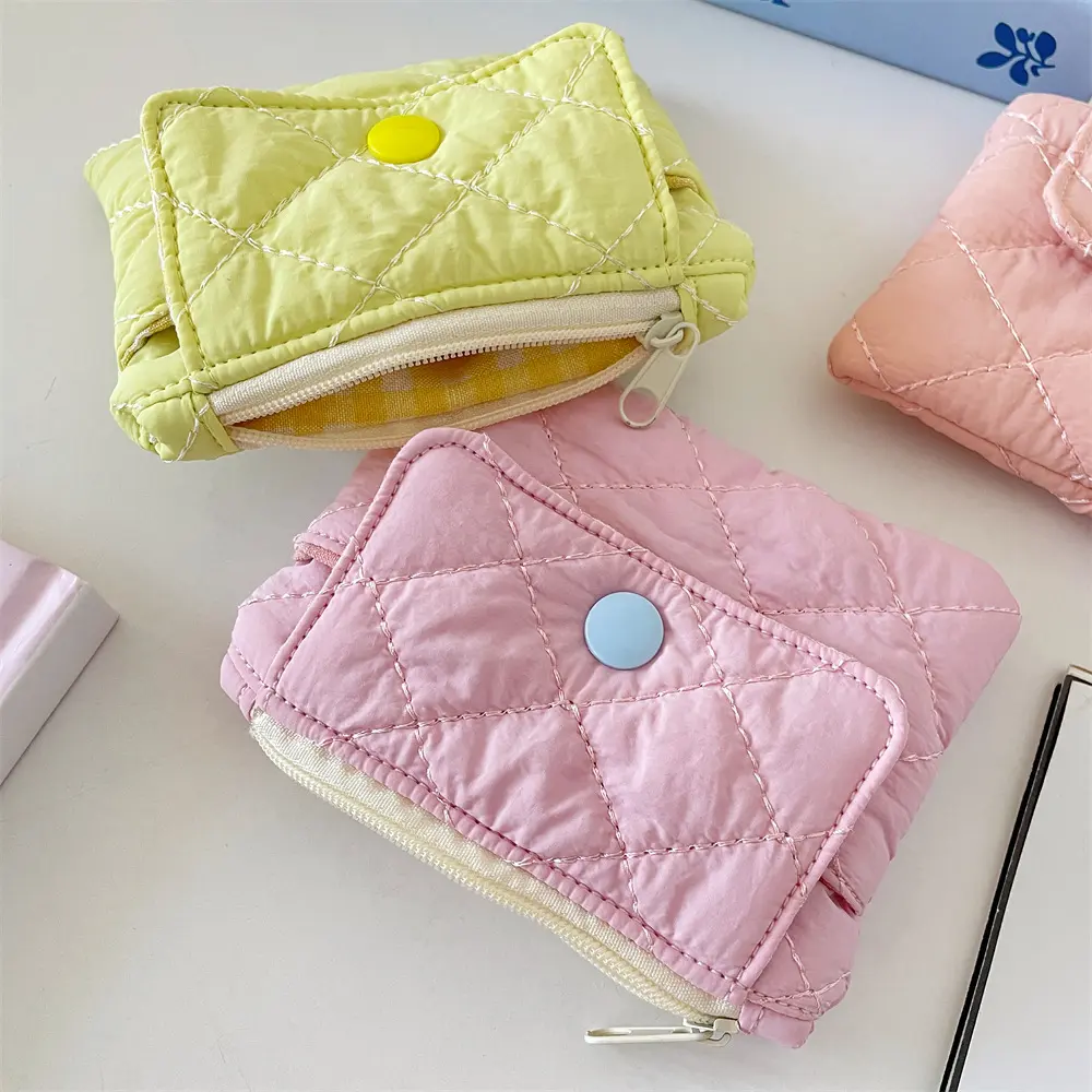 Cute Mini Coin Purse Simple Zipper Kid Storage Pouch Money Pocket Solid Color Coin Key Bag Women Men Cute Wallet