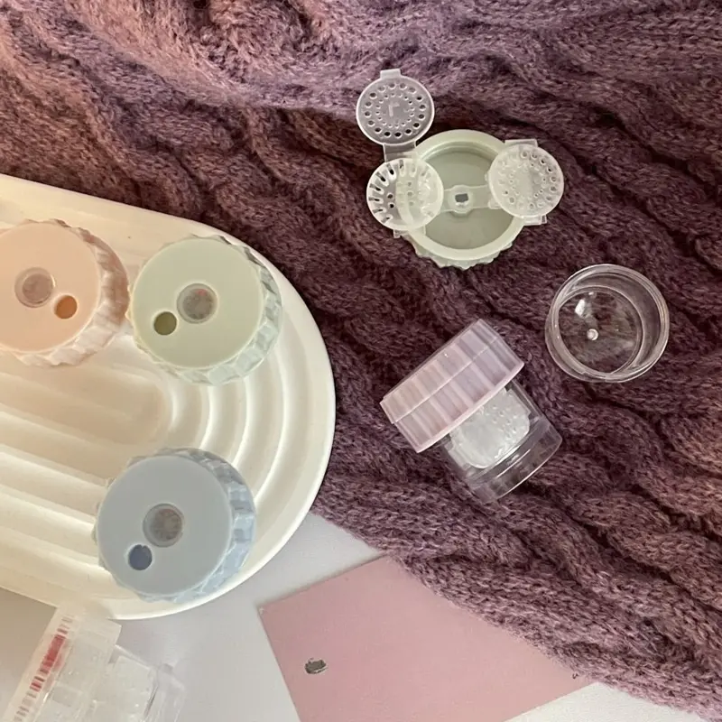 Portable Contact Lenses Cleaning Tools Colored Contact Lens Clean Case Box Plastic Container Storage Holder Eyewear Accessories