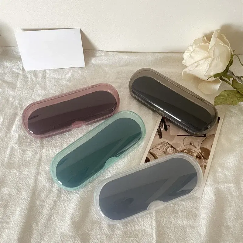 Portable Cute Transparent Glasses Case Women Sunglasses Glasses Storage Box Travel Glasses Case Eyewear Protection Box Wholesale