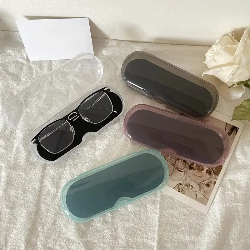 Portable Cute Transparent Glasses Case Women Sunglasses Glasses Storage Box Travel Glasses Case Eyewear Protection Box Wholesale