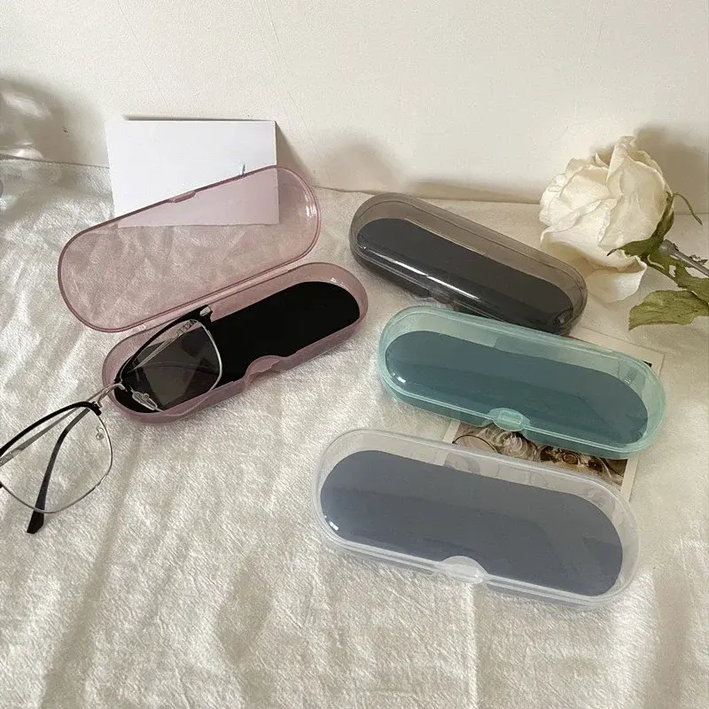 Portable Cute Transparent Glasses Case Women Sunglasses Glasses Storage Box Travel Glasses Case Eyewear Protection Box Wholesale