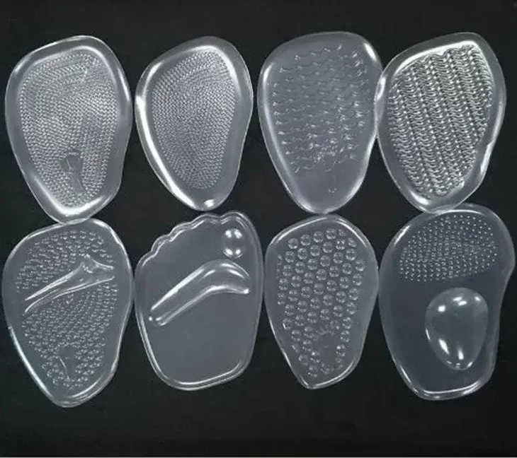 Silicone Pads for Women's Shoes Non-slip Inserts Self-adhesive Forefoot Heel Gel Insoles for Heels Shoe Anti-Slip Foot Pad
