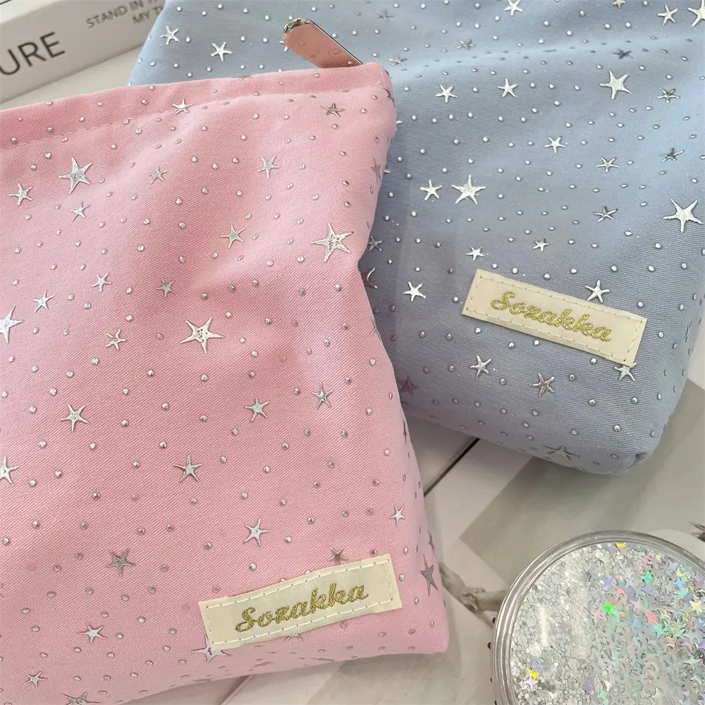 New Fashion Star paillette makeup bag Lipstick cosmetic organizer toiletry Bag Carry Washing and Storage Bag for Women