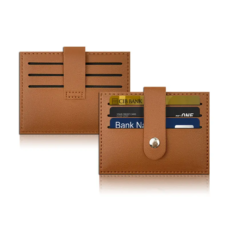 1Pc Pu Leather ID Card Holder Candy Color Bank Credit Card Box Multi Slot Slim Women Men Business Card Cover Case Wallet