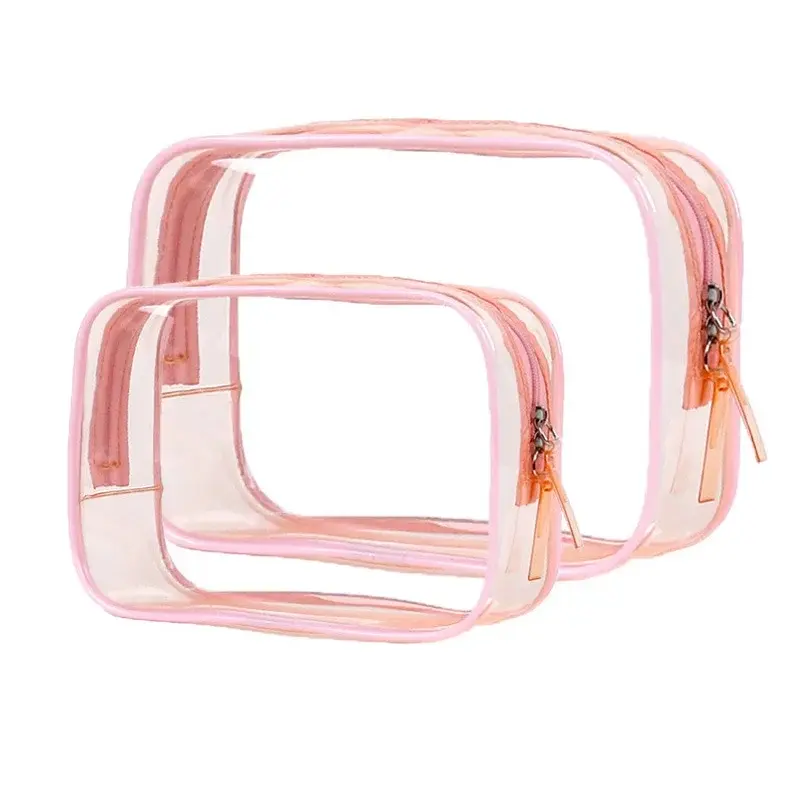 Transparent PVC Cosmetic Bag For Women Waterproof Clear Makeup Bags Beauty Case Make Up Organizer Storage Bath Toiletry Wash Bag
