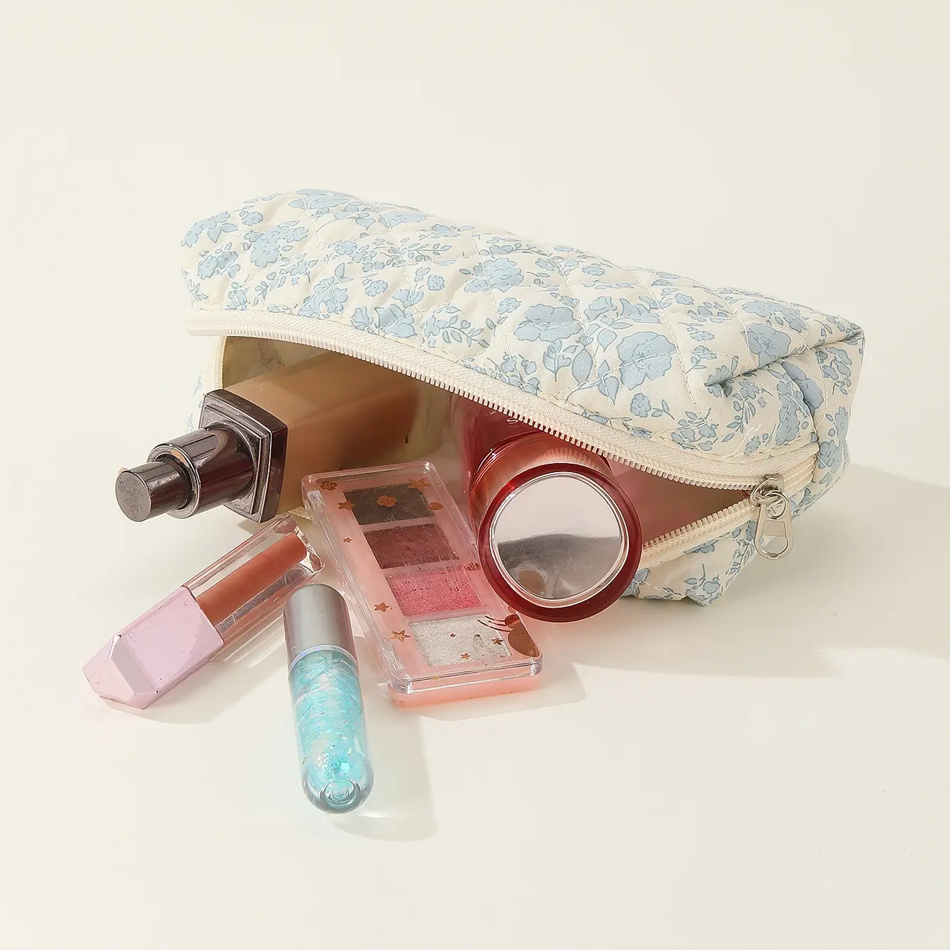 Makeup Brush Travel Case Cosmetic Toiletry Bag Organizer for Women Beauty Tools Mesh Kit Pouch Wash Storage Accessories