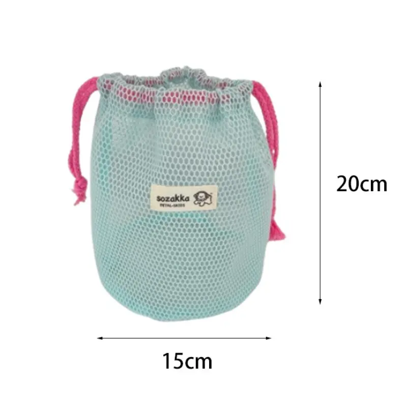 Mesh Large Capacity Drawstring Bags Women Cosmetic Bag Portable Wash Makeup Bag Travel Organizer Packaging Pouch Handbags