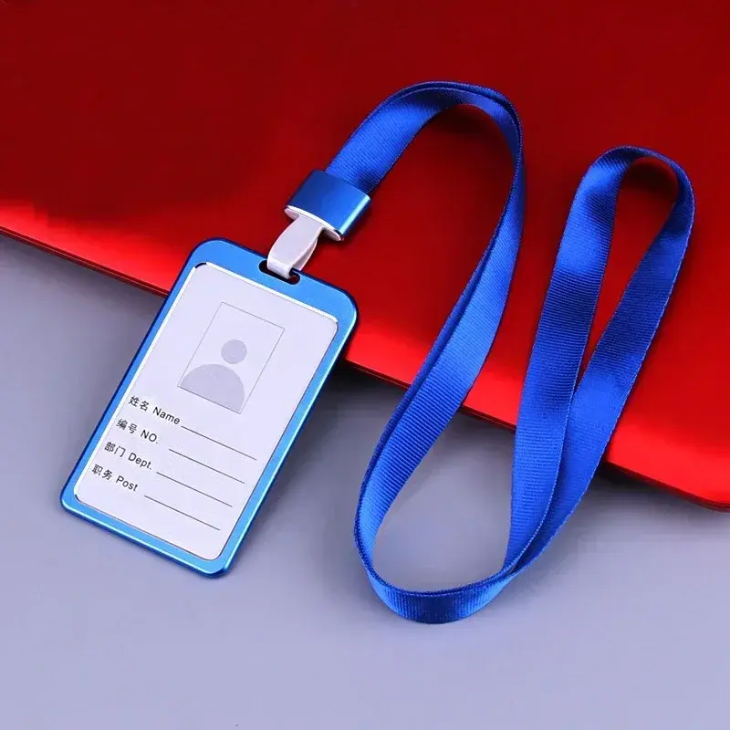1PC Work Card Holders Men Women Business Bank Credit Card Holder Name ID Card Cover Fashion Metal Work Badge Case