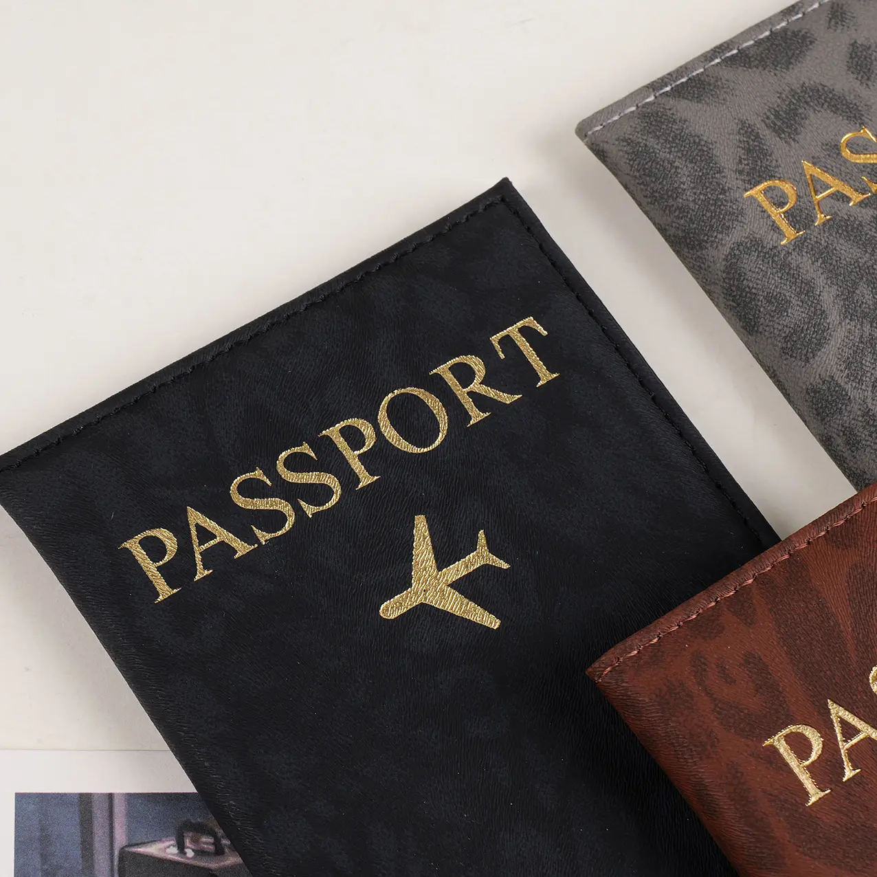 PU Leather Card Ticket Passport Covers Holder Protective Accessories Fashion Travel Passport Holder Cover Case for Women Men