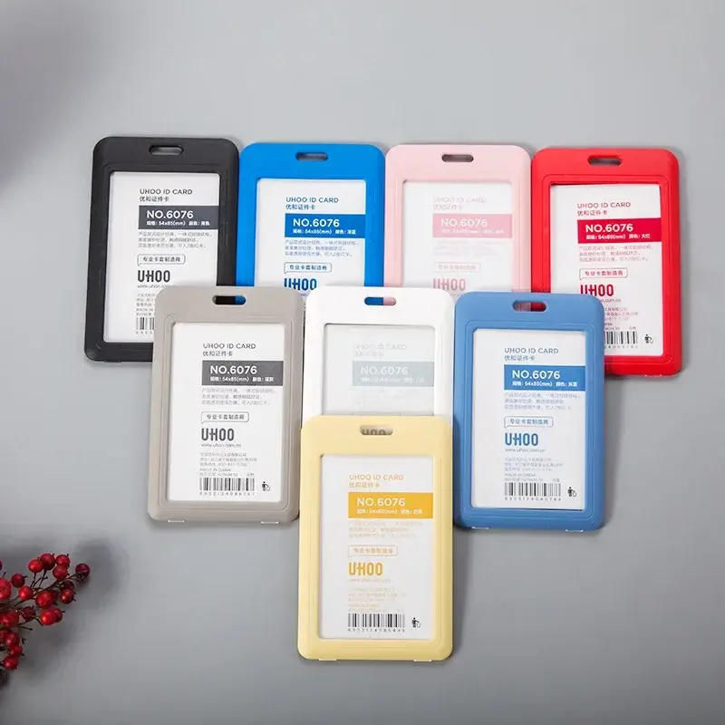 Business Card Holder Retractable ID Card Holder Neck Strap Lanyard Badge Wallet Women Men Office Staff Card Cover Case