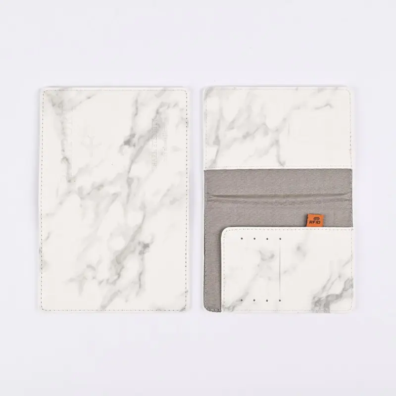 New Marble Pattern PU Leather Passport Holder Fashion Ticket Passport Case Travel Passport Protection Cover Card Case Wallet