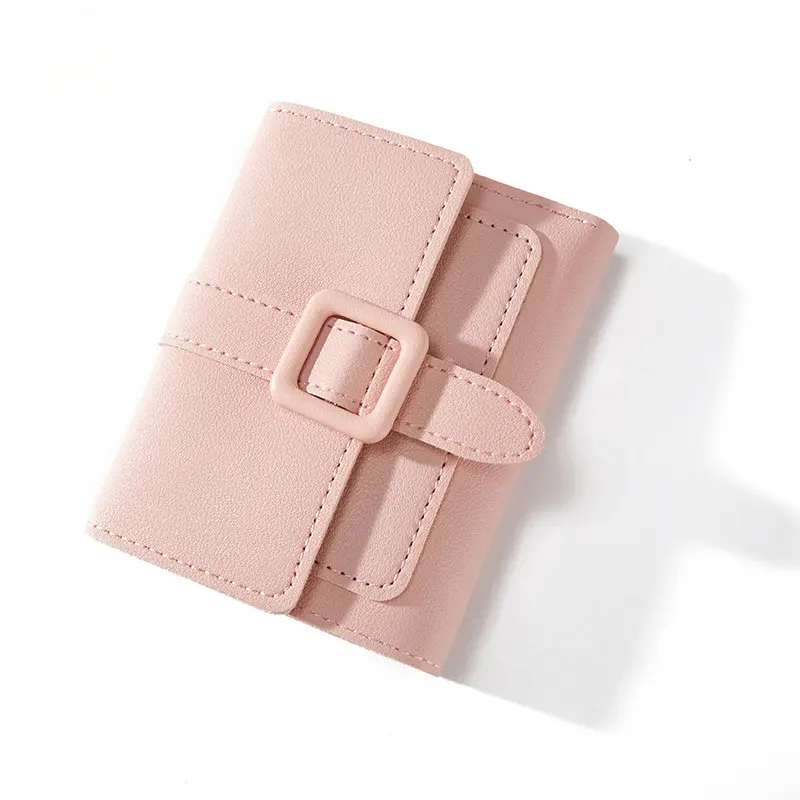 Candy Color Small Wallets PU Leather Coin Purse Ladies Card Holder Mini New Cute Standard Short Purses for Women Solid Purses
