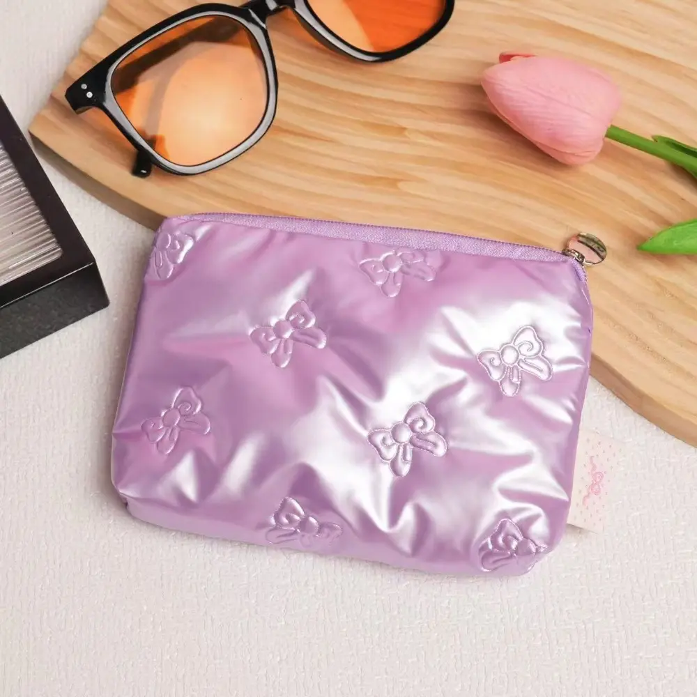 PU Mini Coin Purse Simple Zipper Kid Storage Pouch Money Pocket Cute Bow Coin Key Bag Women Men Cute Wallet Mini Purse
