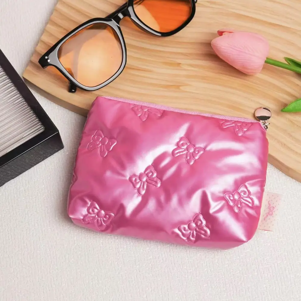 PU Mini Coin Purse Simple Zipper Kid Storage Pouch Money Pocket Cute Bow Coin Key Bag Women Men Cute Wallet Mini Purse