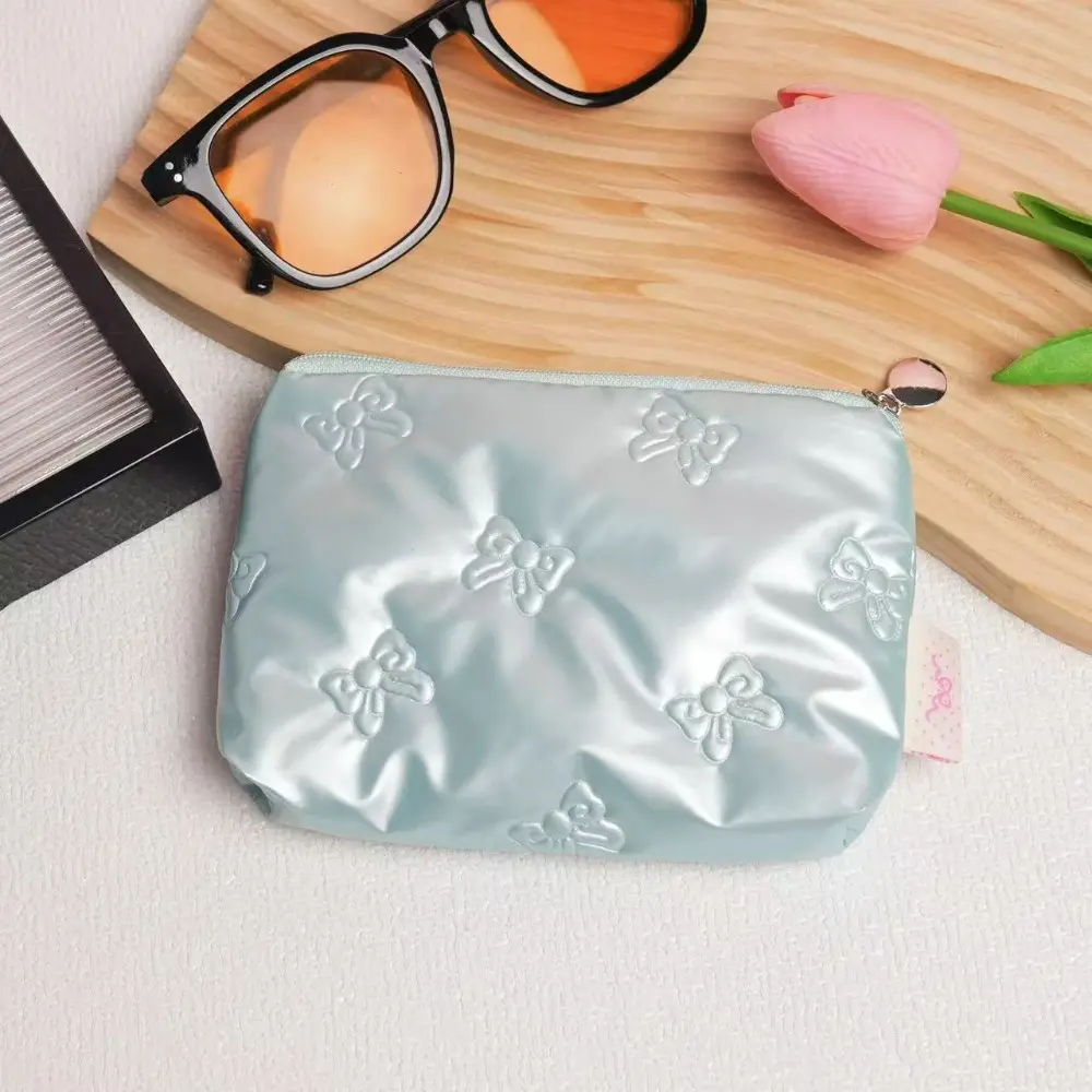 PU Mini Coin Purse Simple Zipper Kid Storage Pouch Money Pocket Cute Bow Coin Key Bag Women Men Cute Wallet Mini Purse