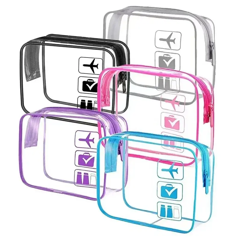 Transparent Zipper Makeup Bag Organizer Box Men Women Travel Clear Cosmetic Bag Waterproof Toiletry Wash Make Up Bags