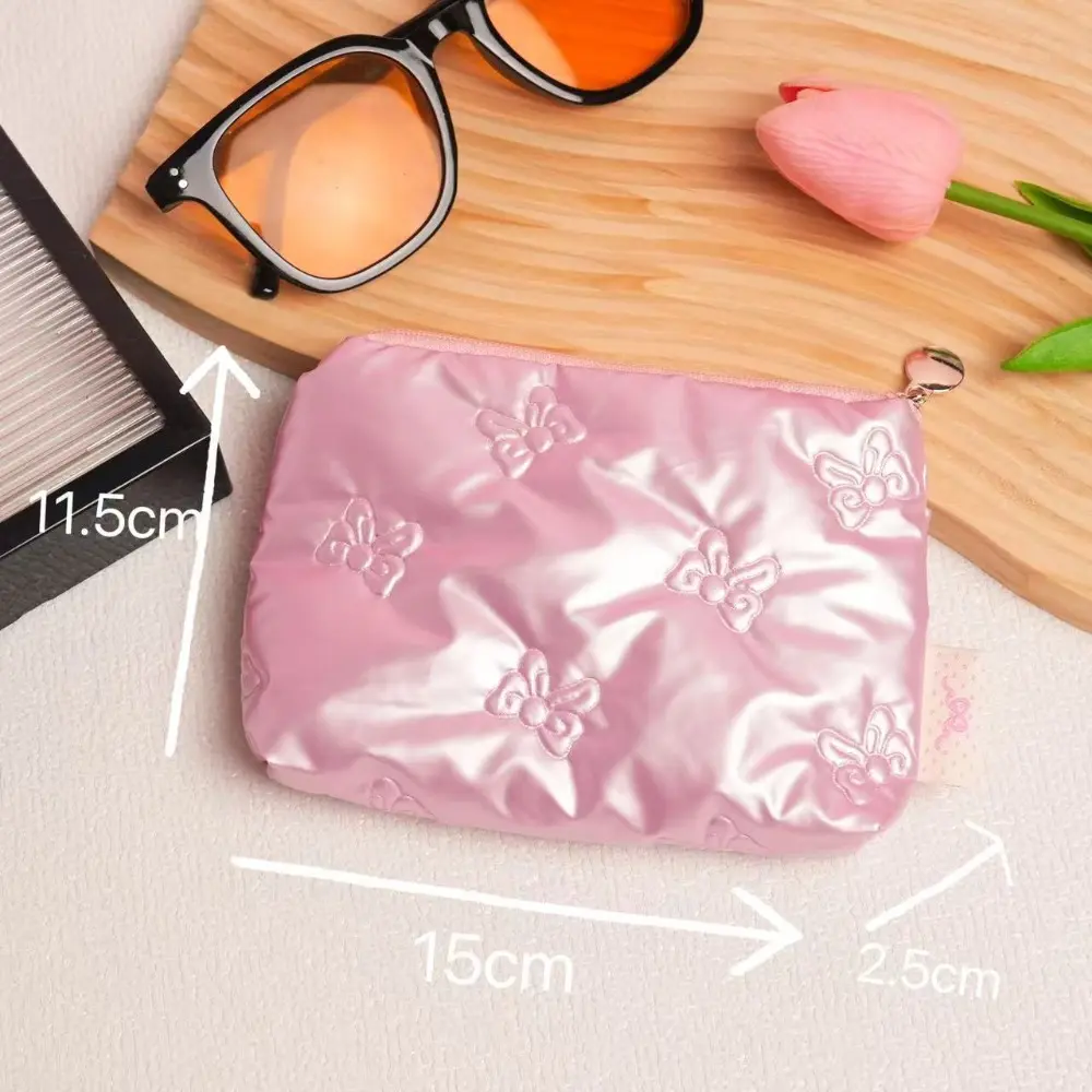 PU Mini Coin Purse Simple Zipper Kid Storage Pouch Money Pocket Cute Bow Coin Key Bag Women Men Cute Wallet Mini Purse