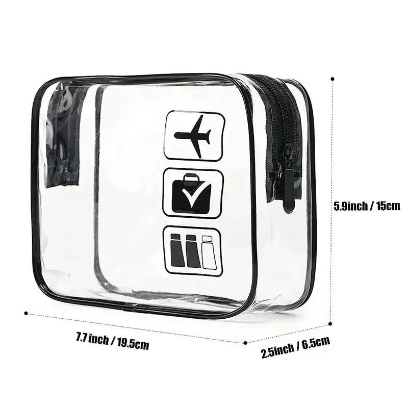 Transparent Zipper Makeup Bag Organizer Box Men Women Travel Clear Cosmetic Bag Waterproof Toiletry Wash Make Up Bags