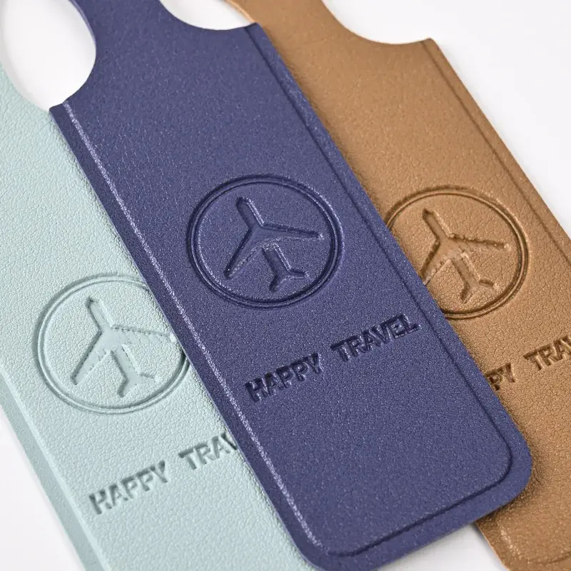 Suitcase Label Bag Pendant Handbag Long PU Leather Luggage Tag Name ID Address Tags Boarding Tags Label Travel Accessories