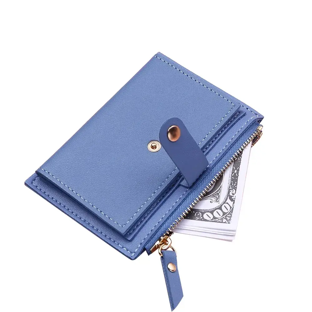 Women's Wallet PU Leather Multi-Card Holder with Zipper Coin Pocket