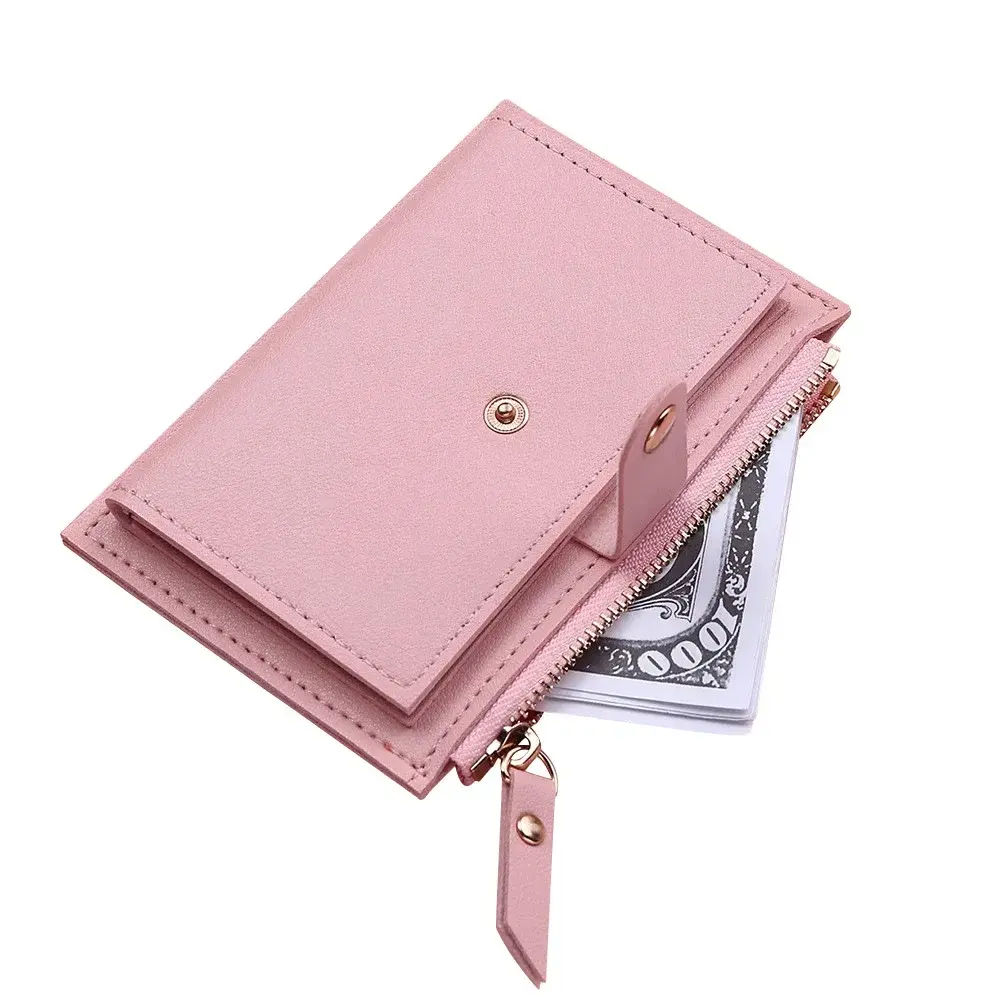 Women's Wallet PU Leather Multi-Card Holder with Zipper Coin Pocket