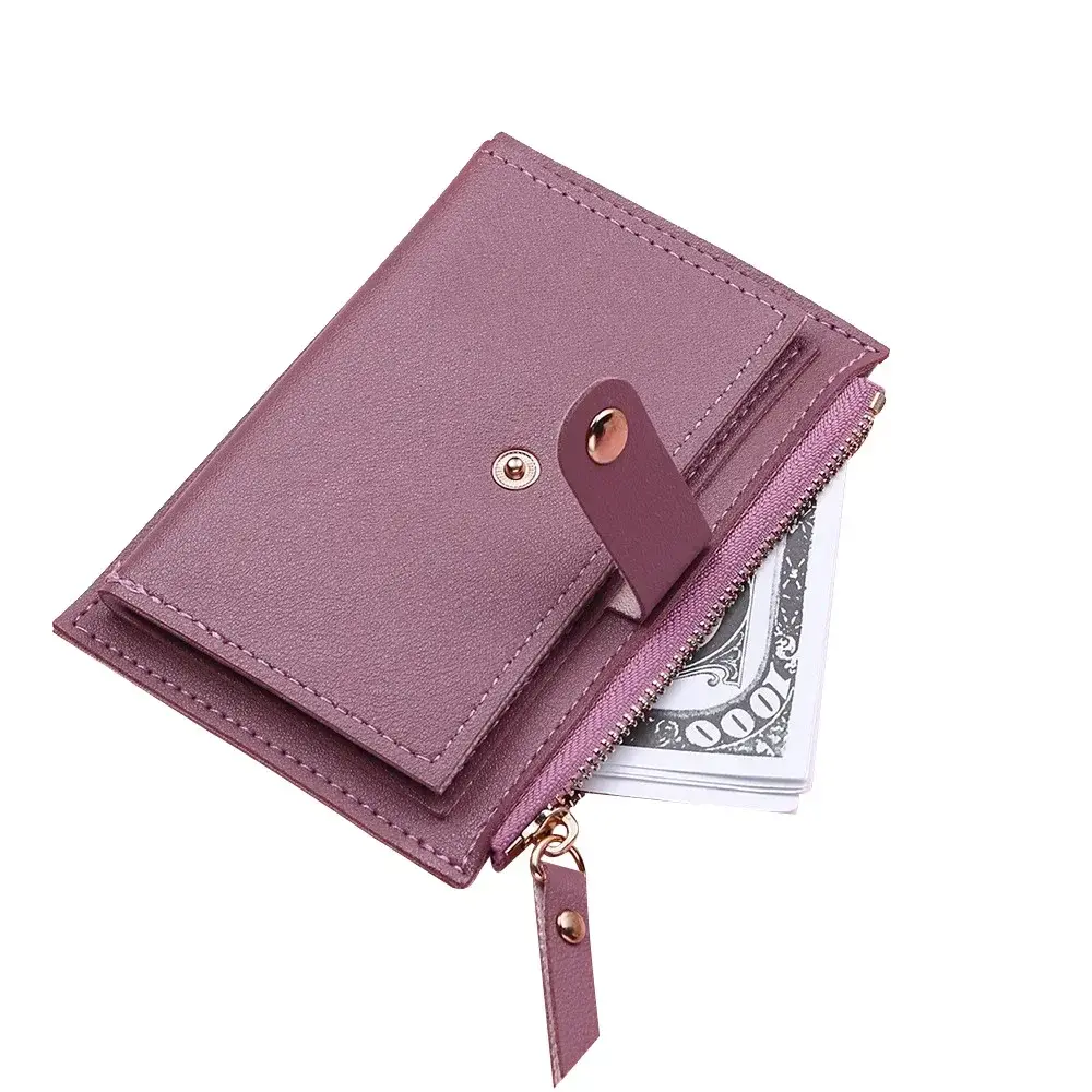 Women's Wallet PU Leather Multi-Card Holder with Zipper Coin Pocket