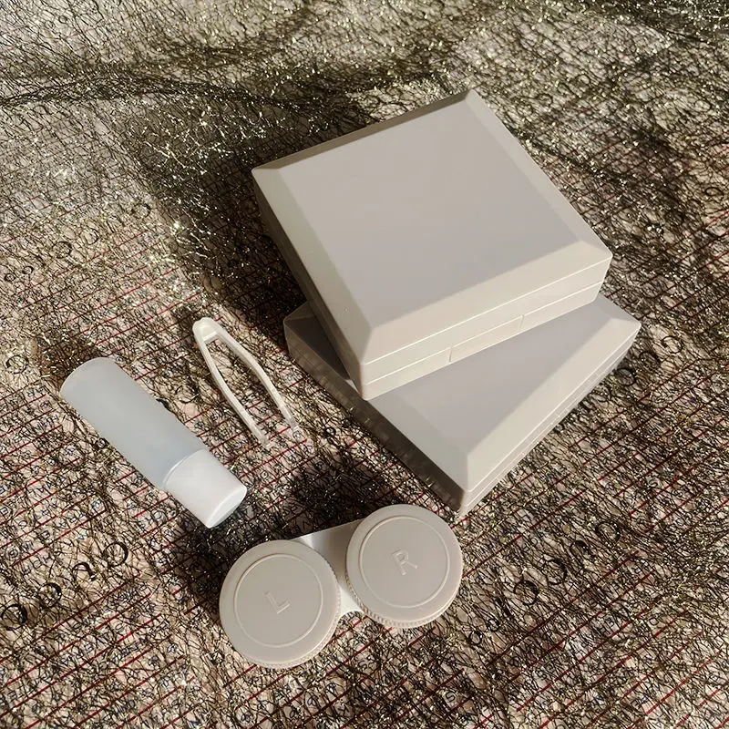 Black Elegant Lens Container Women Eye Contacts Lens Case Men Color Contact Lenses Storage Box Portable Travel Set