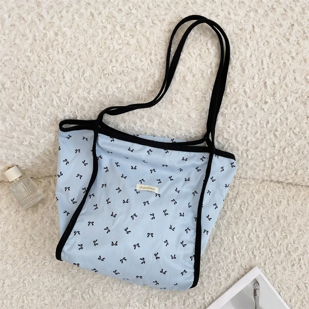 New Women Handbags Reusable Canvas Shoulder Bags Multifunctional Large Capacity Shopping Bag Casual Hand Bag