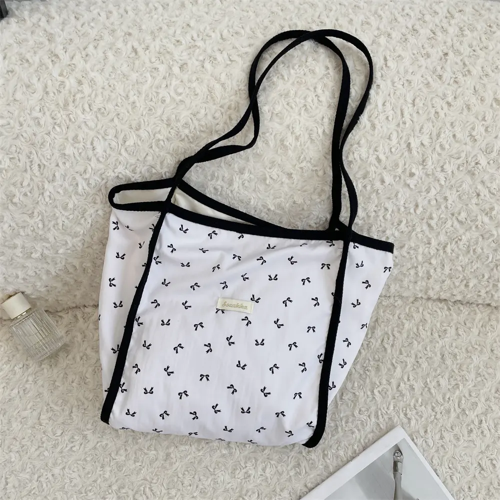 New Women Handbags Reusable Canvas Shoulder Bags Multifunctional Large Capacity Shopping Bag Casual Hand Bag