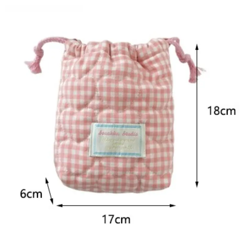 Small Cute Coin Purse Key Earphone Drawstring Storage Bag Women Girls Jewelry Lipstick Cosmetic Tote Rope Pouch String Bags