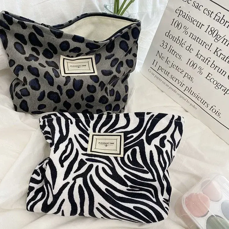 Retro Women's Makeup Bags Large Cosmetic Bag Travel Make Up Organizer Toiletries Multifunction Canvas Storage Bag Makeup Case