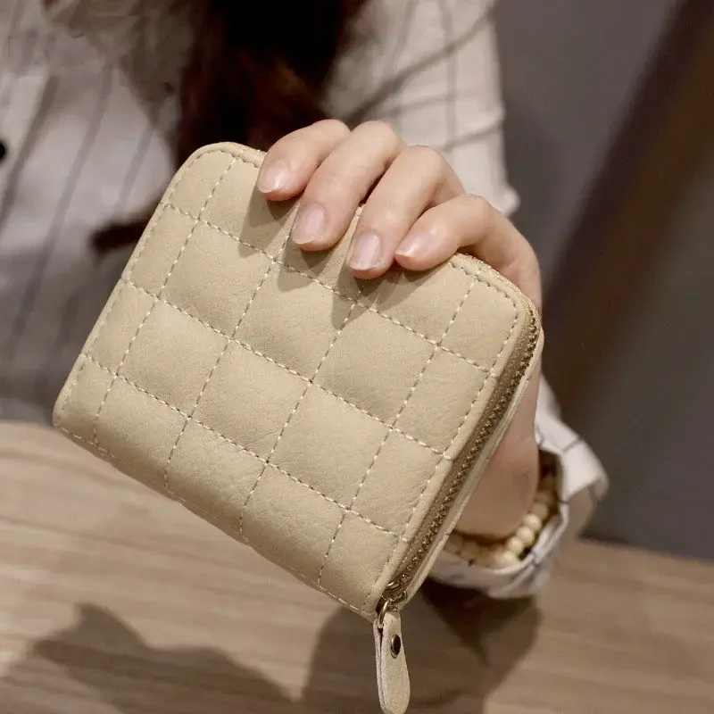 1PC Women Small Wallet Ladies Mini Clutch Wallet Cute Girl Short Zipper Pu Leather Coin Purse Female Hand Wallet Purses