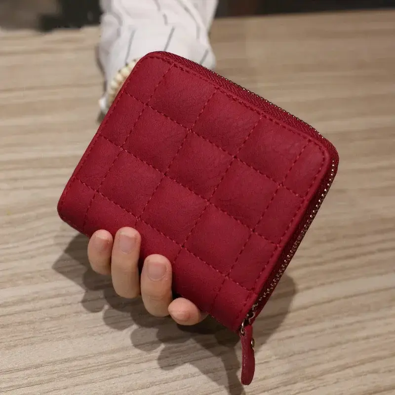 1PC Women Small Wallet Ladies Mini Clutch Wallet Cute Girl Short Zipper Pu Leather Coin Purse Female Hand Wallet Purses