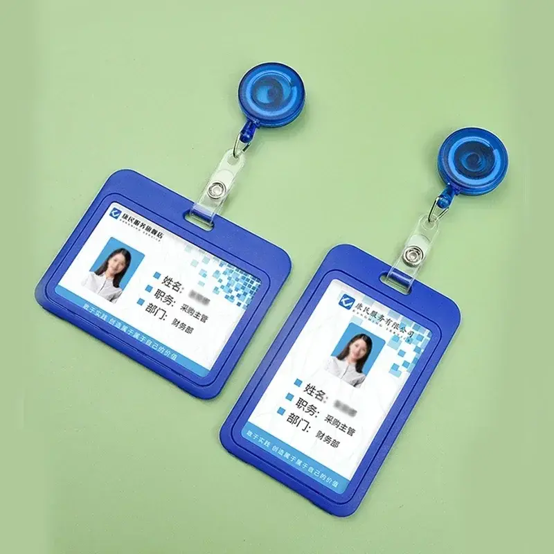 Retractable Card Holder for Women Men Credit Card Badge Cover with Reel Nurse Student ID Sleeve