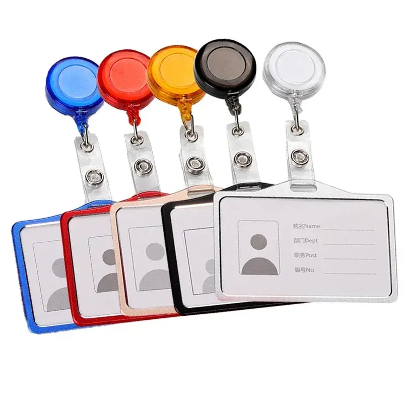 Employee Aluminium Alloy ID Credit Card Cover Metal Case Work Identity Badge Card Cover Bag Women Men Work Card Holders
