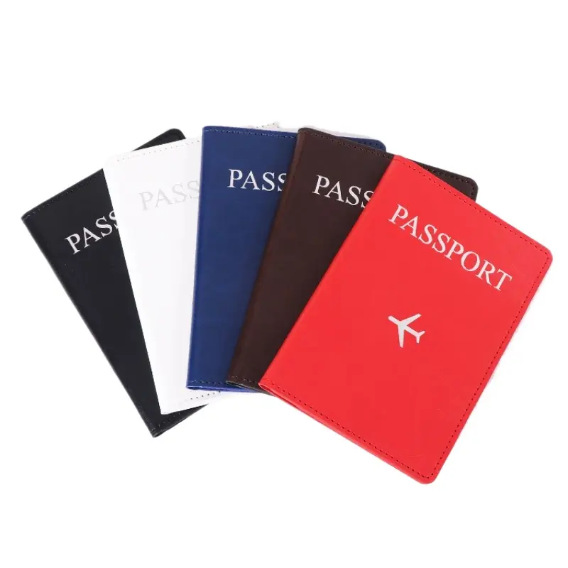 PU Leather Travel Passport Cover Passport Holder Organizer Protective Card Case ID Document Passport Wallet Credit Card Holder