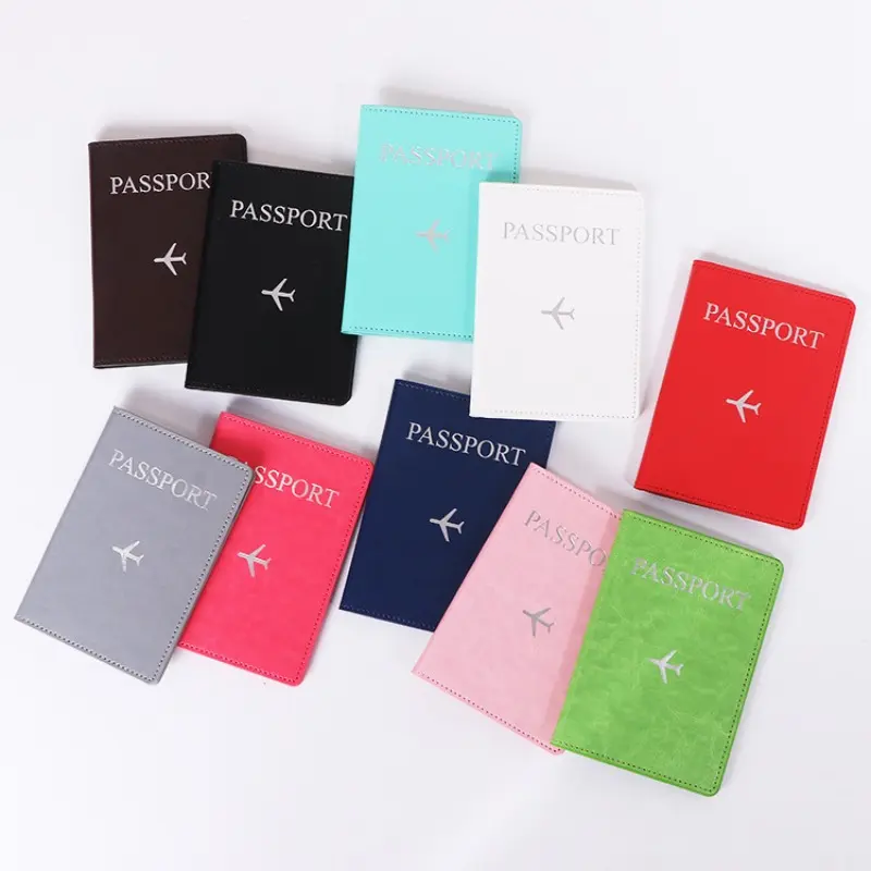 PU Leather Travel Passport Cover Passport Holder Organizer Protective Card Case ID Document Passport Wallet Credit Card Holder