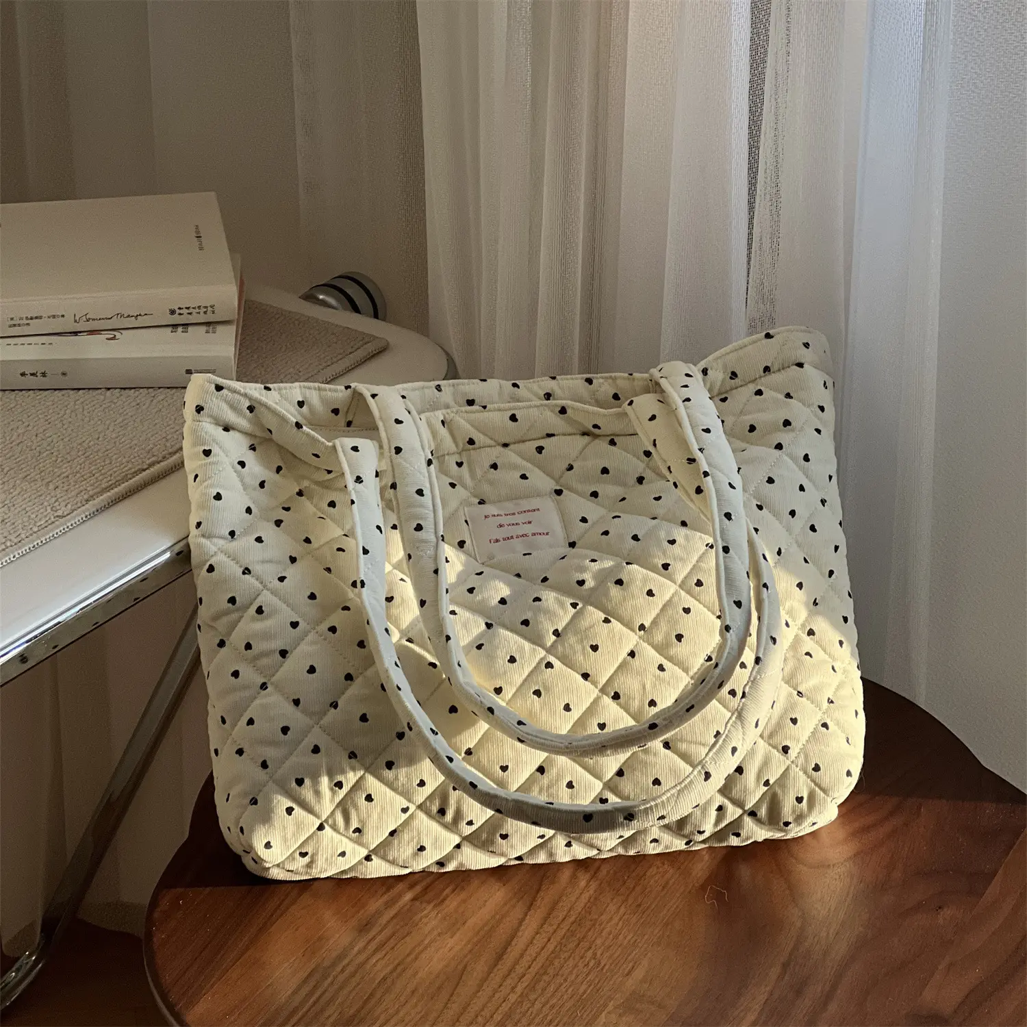Corduroy Handbag Travel Beach Bag Fashion Multifunctional Shoulder Bag Large Capacity Simple Women's Tote Bag