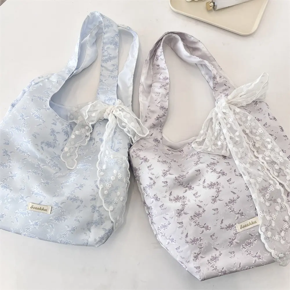 Single Shoulder Women's Tote Bag Fashion Simple Casual Large Capacity floral Handbags For Women Travel Solid Shopper Bag
