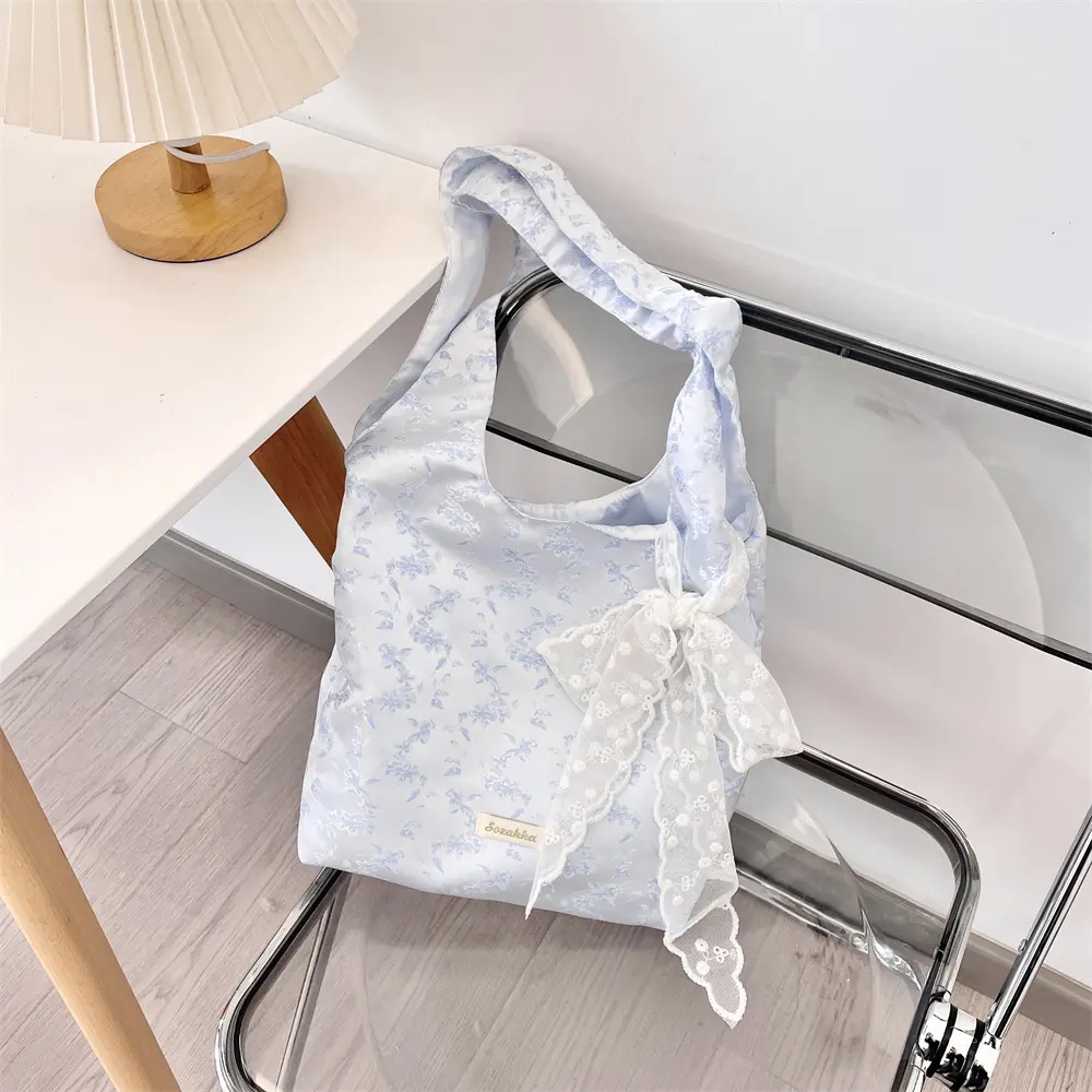Single Shoulder Women's Tote Bag Fashion Simple Casual Large Capacity floral Handbags For Women Travel Solid Shopper Bag