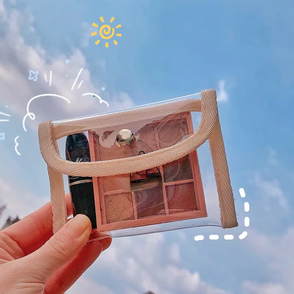 New Fashion PVC Transparent Coin Purse Women Card Holder Wallet Clear Small Purses Pouch Mini Storage Bag