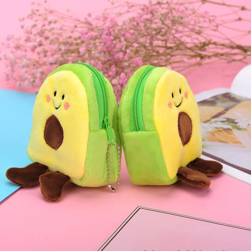 New Cute Cartoon Plush Coin Bag Kids Mini Purse Wallet Lipstick Earphone Key Organizer Pouch Bag Handbag Pendant Card Holder