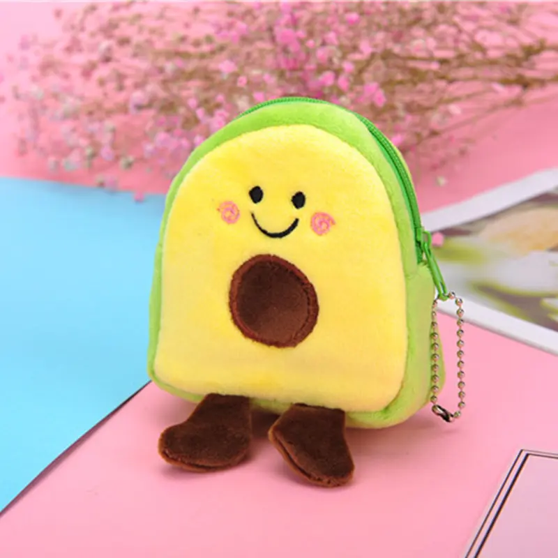 New Cute Cartoon Plush Coin Bag Kids Mini Purse Wallet Lipstick Earphone Key Organizer Pouch Bag Handbag Pendant Card Holder